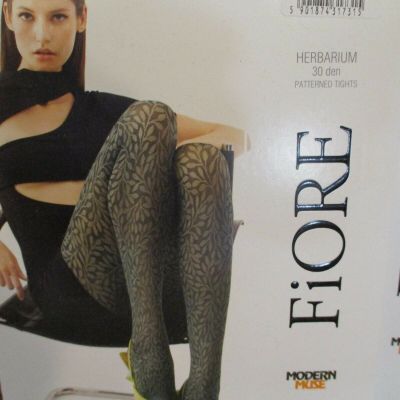 FIORE HERBARIUM DESIGNER PANTYHOSE TIGHTS 3 SIZES VIOLET